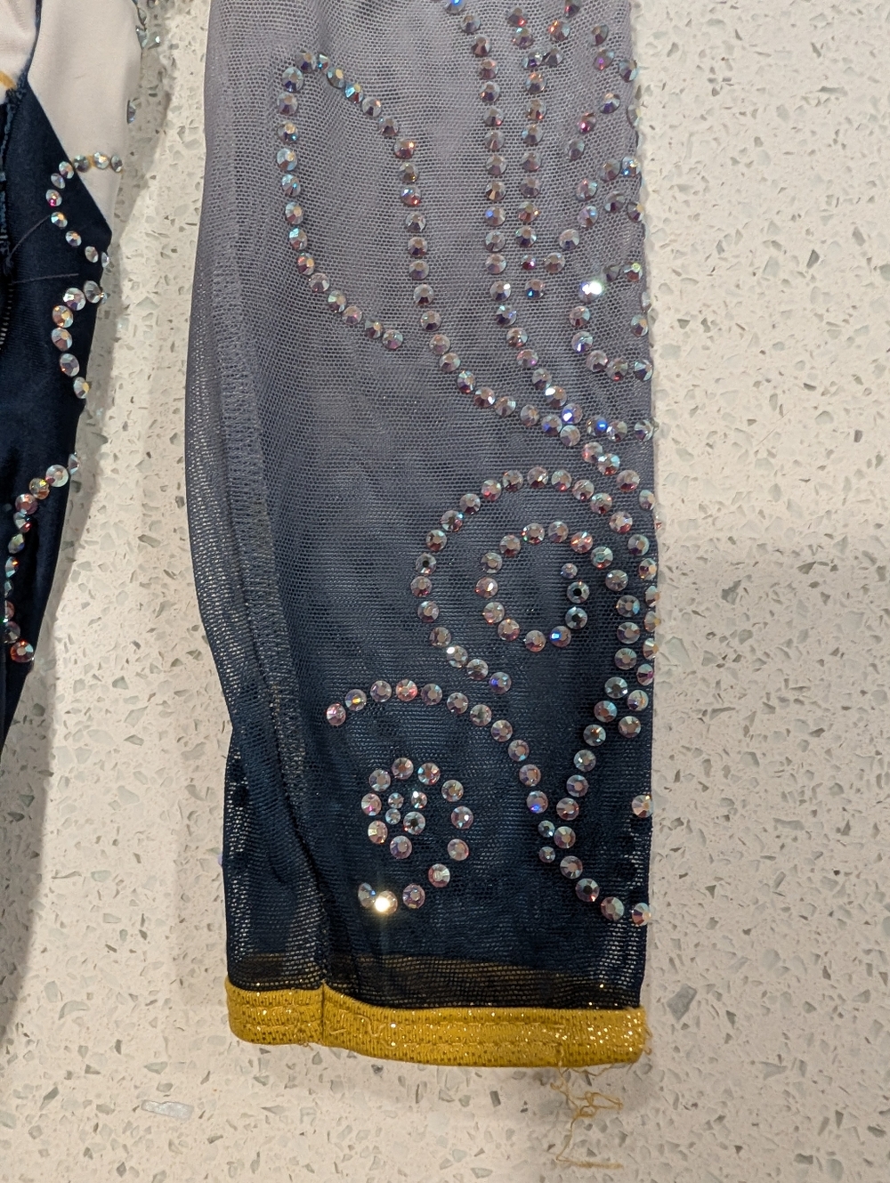ATHLETE WORN Ozone gymnastics Leotard AM Medium SWAROVSKI Elite Competition Team - Picture 10 of 17